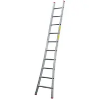 Little Jumbo SuperPRO Enkele Ladder SuperPRO Geanodiseerd Uitgebogen | 10 Sporten - 1250300110