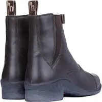 HORZE Rose Lederen Jodphurs met Rits Vooraan, Dark Brown, 41