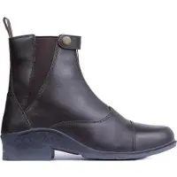 HORZE Rose Lederen Jodphurs met Rits Vooraan, Dark Brown, 40