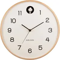 Karlsson Klok Natural Cuckoo Birch Wood White
