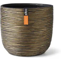 Capi Europe Bloempot Nature-Rib Goud / Zwart D 23 H 21 Cm