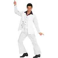 Widmann Witte disco kostuum voor heren - Verkleedkleding - Large