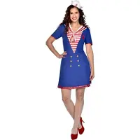 Amscan Blauw Sailor Jurkje Dames