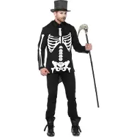 Leg avenue Kostuum -XL- Bone Daddy Zwart/Wit