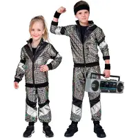 Widmann 80s trainingspak zilver Niels kind