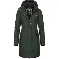 Ragwear Wintermantel 'Jannisa' bruin / donkergroen / wit