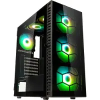 Kolink Observatory HF Plus Glass ARGB Midi-tower PC-behuizing Zwart