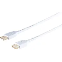 Shiverpeaks USB naar USB verlengkabel - USB2.0 - tot 2A / wit - 3 meter