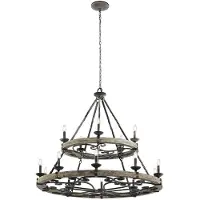 Kichler LED Kroonluchter | 15X E14 Max 60W | Dimbaar | Weathered Zinc