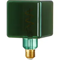 SPL | LED Filament | Grote fitting E27 | Kubuslamp | Helder | Groen | 4W | Dimbaar