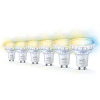 Wiz Voordeelverpakking - GU10 met 6 Spotjes - 50W - 400lm - Warm tot Koelwit Licht - Slimme LED Verlichting - Werkt met Apple HomeKit, Alexa en Google Home - Tunable White