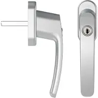 Axa | Veiligheids draai-kiep raamkruk | Oval Roma 45-90 | SKG2 | Aluminium