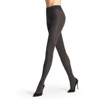 Falke Seidenglatt eenkleurig materiaal ondoorzichtig 80 DEN panty dames grijs - maat M