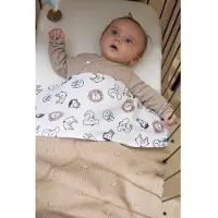 Meyco Baby Animal/Uni wieglaken - 2-pack - white - 75x100cm - 0.3 TOG