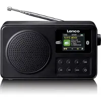 Lenco PDR-033BK - Draagbare DAB+/FM radio met Bluetooth en oplaadbare batterij - Zwart