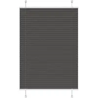 vidaXL Plissé rolgordijn 100x150 cm stofbreedte 99,4cm polyester zwart