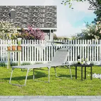 Mazazu MIRA Home - Ligstoel - Ligstoel met zonnescherm - Tuin - Opvouwbaar ligbed - 65x200x48