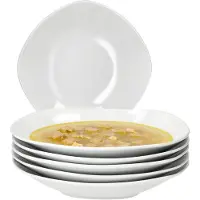 MamboCat Set van 6 LOTTA soepborden wit porselein 21,8cm