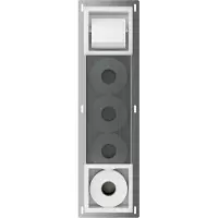Guido Gusto Inbouw toiletrolhouder-reserverolhouder mat wit zonder klep