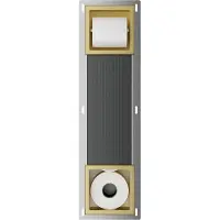 Guido Gusto Inbouw toiletrolhouder-reserverolhouder mat goud zonder klep