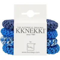 Kknekki Haargummis - 4er-Pack - Blau Glitter - - One Size - Haarschmuck