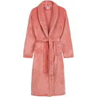 Good Morning Badjas Flanel Fleece Uni - pink - XS/S