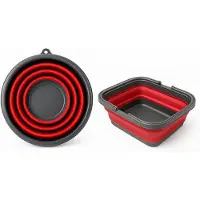 Dirt Devil Opvouwbare Opbergmand - Gemaakt van Kunststof - Voorzien van Handgreep - Rond Model - 1 Vak - Handig Opvouwbaar voor Compacte Opslag - Afmetingen 32,7 x 10 x 39 cm - Kleur Grijs/Rood