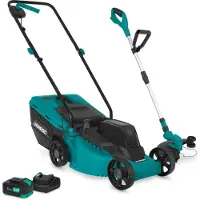 Vonroc Accu Grasmaaier 20V en Grastrimmer 20V | Complete set incl. 4.0Ah Accu en Snellader