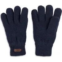 Barts gebreide handschoenen Haakon donkerblauw Jongens Wol Effen - maat 6-8 jaar