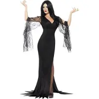 Generik Heksen Halloween kostuum voor dames - Gothic jurk met kant - Verkleedkleding - Large 44/46