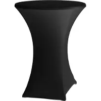 Hendi Rond cateringtafelkleed voor symposium, diameter 70 cm - zwart