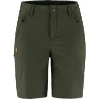 Fjällräven - Women's Abisko Trail Stretch Shorts - Short 34, olijfgroen