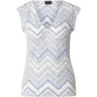s.Oliver Black Label Gebreide top lichtblauw / lichtgeel / offwhite