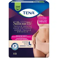 Tena Silhouette Plus Creme - Hoge Taille Large - 12 pakken van 8 stuks