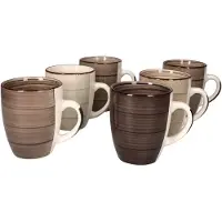MamboCat Set van 6 koffiemokken Grijs