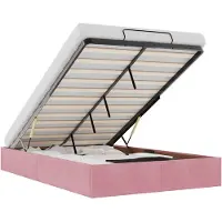 vidaXL Bedframe zonder matras 120x190 cm fluweel roze