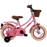2Cycle Hearts kinderfiets 12 inch (2 tot 4 jaar) voor meisjes roze