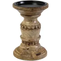 Mars & More Kandelaar mango hout bubbel 15cm
