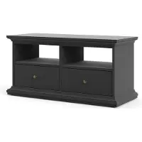 Ebuy24 Venedig TV-meubel 2 laden en 2 vakken mat grijs.
