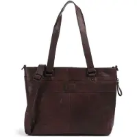Spikes & Sparrow Leren Shopper - 13.3 inch - Lavendar - Donkerbruin