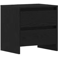 vidaXL Nachtkastje Zwart Eiken 45 x 34 x 44,5 cm Bewerkt hout