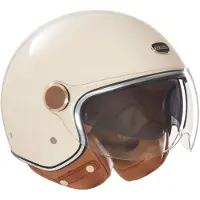 Exklusiv Jethelm met Ingebouwd Zonnevizier - Scooter helm - Stijlvol, Lichtgewicht & Comfortabel - Jethelm met Ventilatie - Perfect voor Scooter & Motorfiets - Kleur Crème- Maat M = 57 tot 58 cm