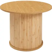 En.casa Bijzettafel Ledepid ronde tafelblad naturel 45x60 cm []