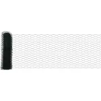vidaXL zeshoekig gaasgek met palen 25 x 0,6 m PVC-Coated Staal Groen