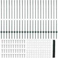 vidaXL zeshoekig gaasgek met palen 50 x 1,2 m PVC-Coated Staal Groen