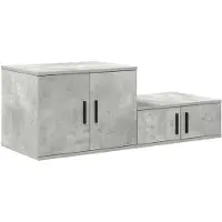 vidaXL Opbergkast 2 st Beton Grijs 103 x 41 x 40 cm Bewerkt hout