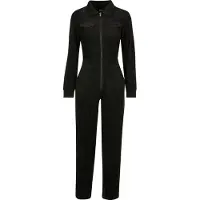 Urban Classics Velvet Rib Boiler Jumpsuit Met Lange Mouwen