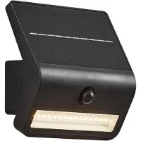 QAZQA Buiten wandlamp zwart incl. LED IP54 met bewegingsensor solar - Floody