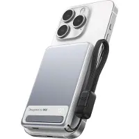 Iniu MagPro Slim - Draadloze voedingsbank - magnetisch - 5000 mAh - 20 Watt - PD (24 pin USB-C) - op kabel: USB-C - wit