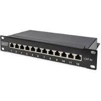 Digitus DN-91612S-EA 12 poorten Netwerkpatchpaneel 254 mm (10) CAT 6A 1 HE Ingericht